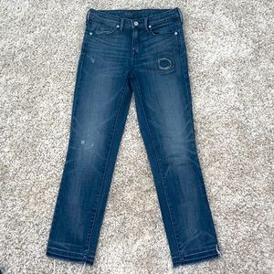 High-Rise Medium Wash Straight Jeans - Size 2/26